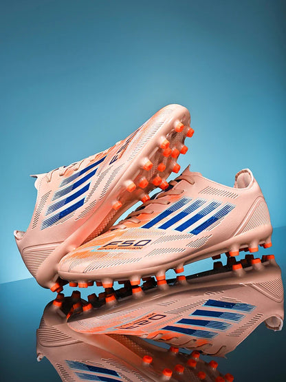 Soccer Cleats for Men Women Breathable Cushioned Insole Anti-Slip Football Shoes for AG/TF Outdoor Sports Boots