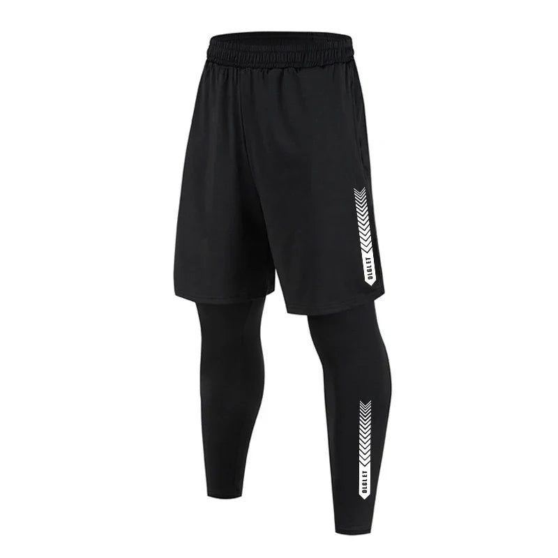 Running Shorts Men2 in 1 Quick Dry GYM Sport Shorts Fitness Jogging Workout Sweatpants Male Fitness Leggings