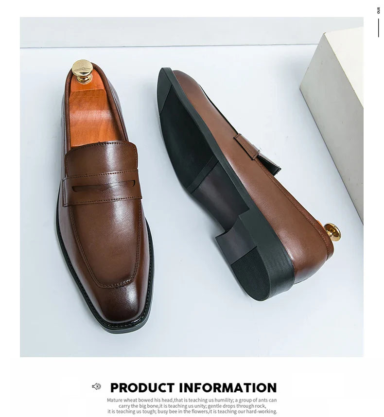 Men's Dress Shoes Classic Casual Business Leather Shoes Men Retro Oxfords Formal Social Wedding Office Leather Shoes For Men