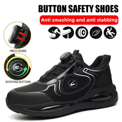 Safety Shoes Impact-Resistant & Puncture-Resistant Steel Toe Safety Shoes Export New Style Knob Shoes Wear-Resistant Shoes