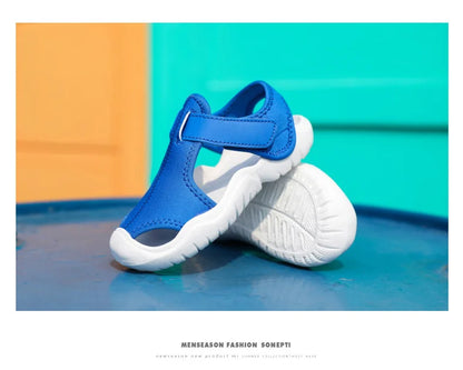 Kids Closed-Toe Sport Sandals Breathable Water Shoes Luxury Non-Slip Summer Beach Shoes Sandals for Toddler Boys Girls