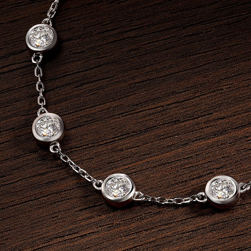 D VVS All Moissanite Tennis Bracelet 4mm 2.4ct Lab Diamond Wedding Fine Jewelry 925 Sterling Sliver Bracelets for Women