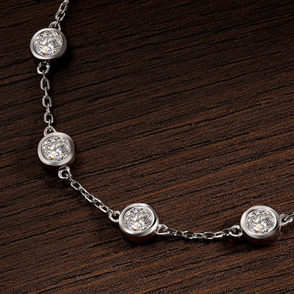 D VVS All Moissanite Tennis Bracelet 4mm 2.4ct Lab Diamond Wedding Fine Jewelry 925 Sterling Sliver Bracelets for Women