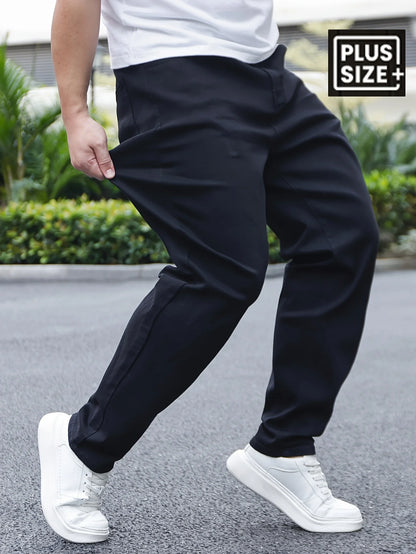 Men's Casual Basics Solid Black Slim Fit Jeans Stretch Elastane Men's Spring Trousers Simple and Versatile Men's Pants