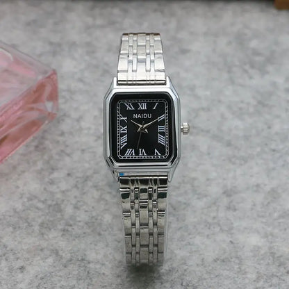 New Brand Steel Band Square Quartz Watch Retro Minimalist Temperament Small Dial Watch Female Student Wristwatch Dropshipping