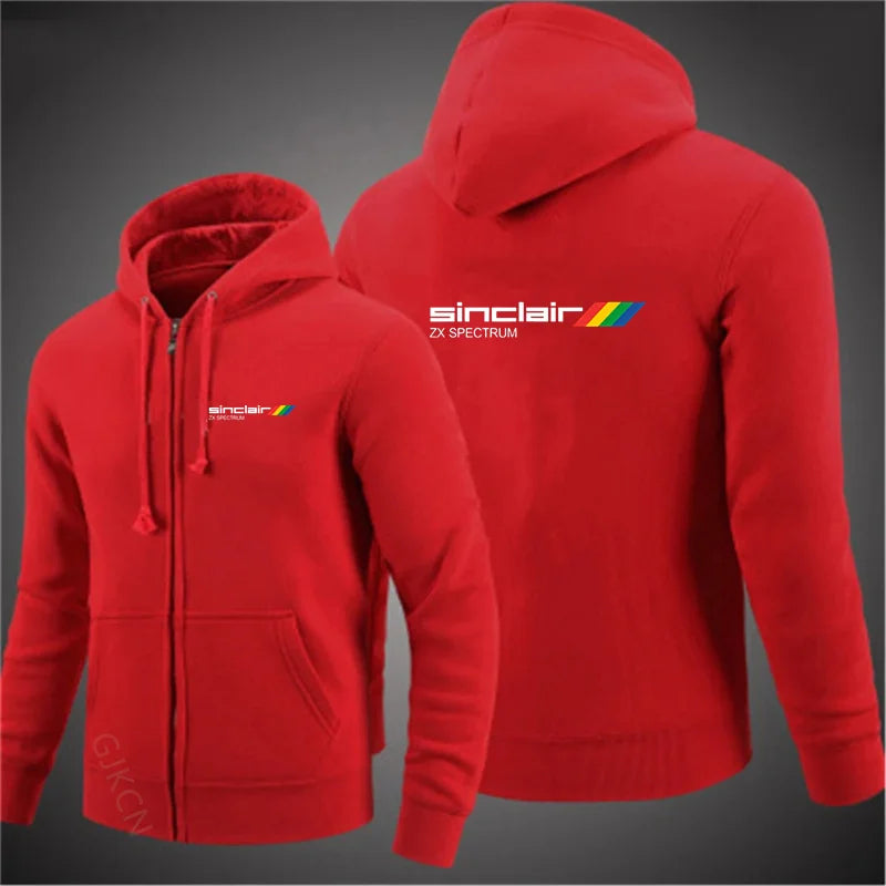 New Men's Fashion Sinclair Zx Spectrum Hoodies Long Sleeve Zipper Hoodie Hooded Fleece Sweatshirts Casual Sports Men Clothing