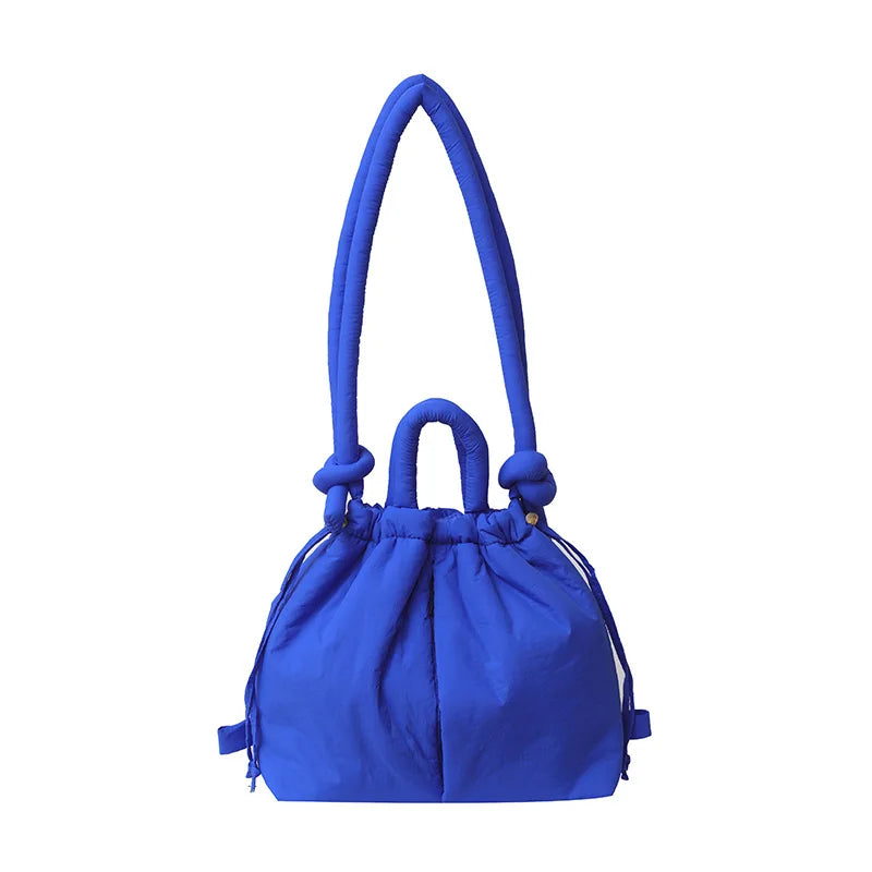 New Korean Fashion Fabric Shoulder Bag Soft Dacron Crossbody Bag Mini Tote Purses for Women Underarm Bags Handbags and Purses