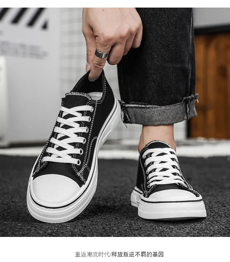 Men's plus size casual Canvas shoes summer soft-sole non-slip outdoor walking shoes fashion youth sports board shoes flat shoes
