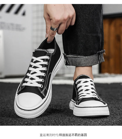Men's plus size casual Canvas shoes summer soft-sole non-slip outdoor walking shoes fashion youth sports board shoes flat shoes
