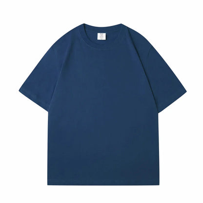 WAVLATII Nova Camiseta Feminina de Algodão Lisa Verde Escuro Oversized Casual Macia Unissex Manga Curta Verão