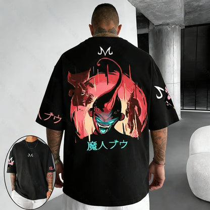 T-shirt Summer New Majin Buu Co Branded Unisex Harajuku Oversized Loose Casual Parent-child Short Sleeved