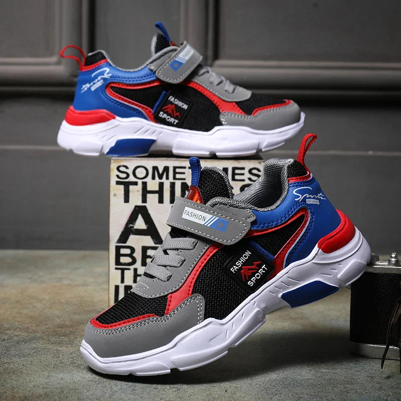Kids Mesh Running Shoes Fashion Youngsters Teens Casual Walking Students Sneakers Breathable Soft Children Outdoor Sports Tennis