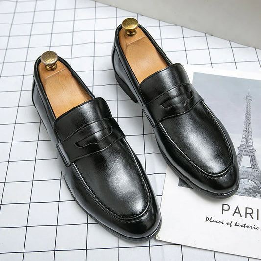 Trend Casual Business Shoes Men Classic Formal Social Office Party Leather Shoes Men Casual Leather Loafers Men's Dress Shoes