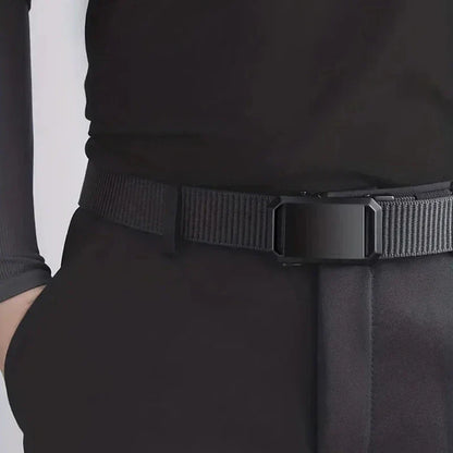 Automatic Buckle Belt Canvas Tactical Workwear Casual Outdoor Military Training Pants Belt Men Fashionable Multifunctional Belt