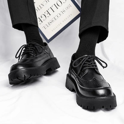 Men's Oxford Shoes Black Groom Wedding Shoes Men's Formal Leather Shoes Classic Business Formal Men's Prom Shoe