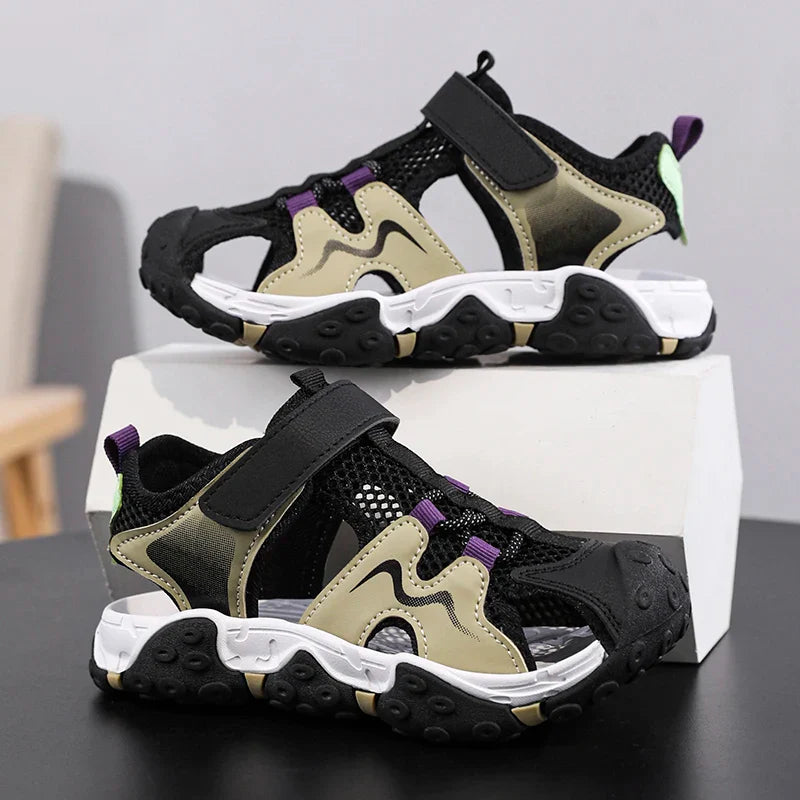 Children Sandals Summer Boys Barefoot Shoes Outdoor Water Sneakers Non-slip Fashion New Sports Sandals for Boy 4-12 Years