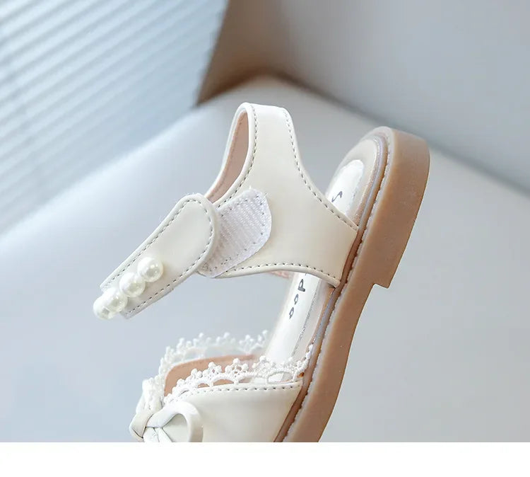 Kids Summer Beach Shoes Bow New Classmate Baby Soft Sole Fashion Girls Sandals Non-slip Princess Shoes Size 25-30