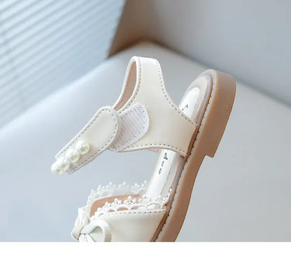Kids Summer Beach Shoes Bow New Classmate Baby Soft Sole Fashion Girls Sandals Non-slip Princess Shoes Size 25-30