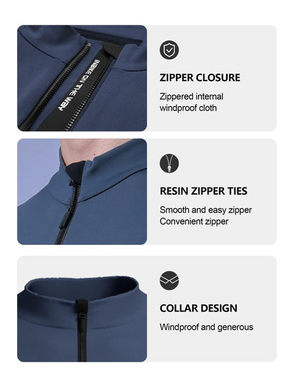 Winter Cycling Clothing for Men Fleece Cycling Sets Long Sleeve Jersey with Pockets Long Bicycle Bib Pants for Road Bikes