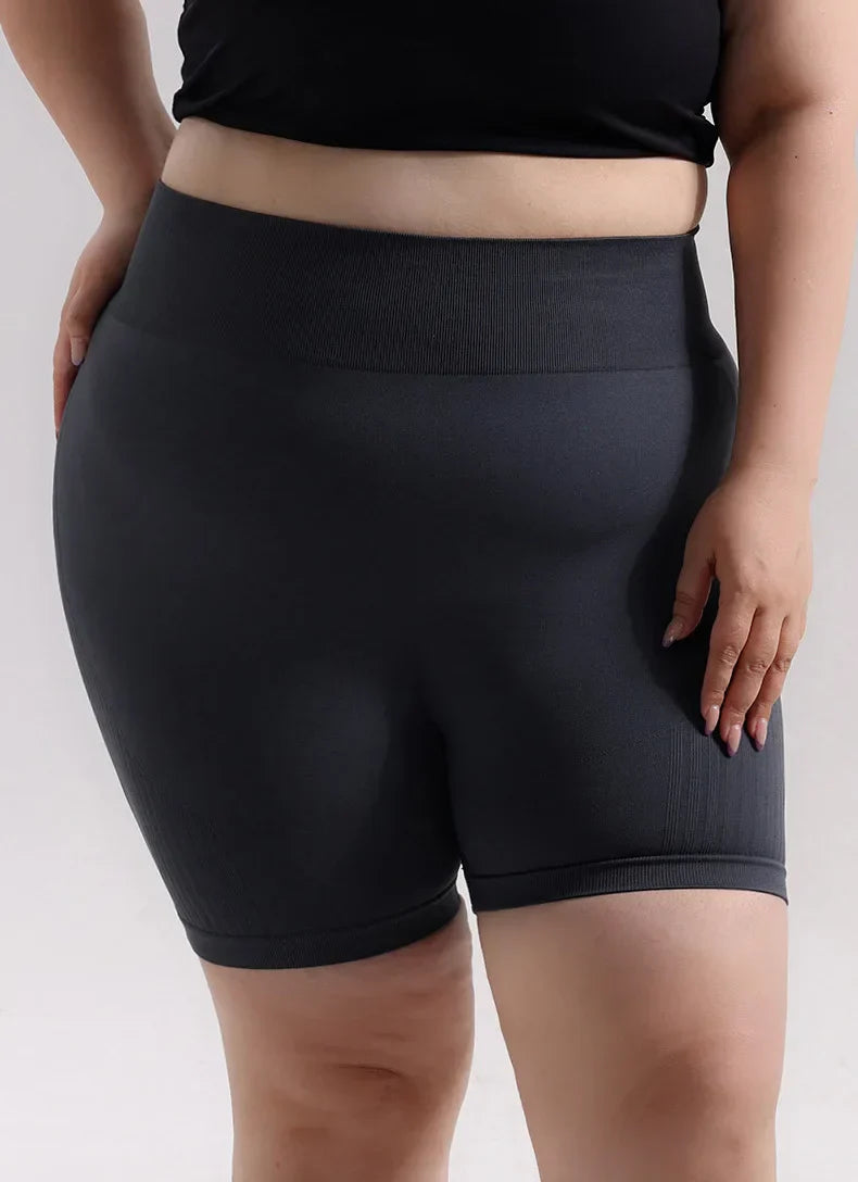 Plus Size Sports Shorts Women Seamless Skinny Shorts Outdoor Running Sexy Hip Liftting High Elastic Yoga Shorts Summer