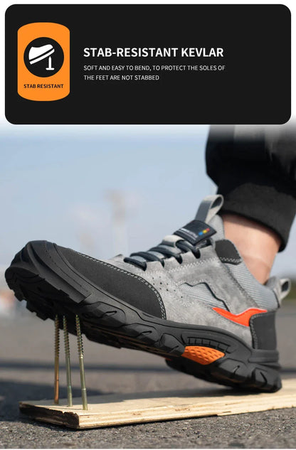 Steel Toe Shoes for Women Comfortable Safety Work Sneakers Industrial Non Slip Shoes Lightweight Puncture Proof Protective Shoes