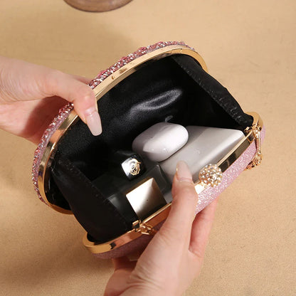 Cross-border explosive sunflower dinner bag Fashion banquet clutch bag Dress evening bag Diamond set bag European and American p