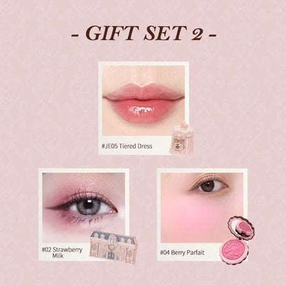 Flower Knows Makeup Set Sweetie Bear Gift Kit Setting Powder Long Lasting Concealer Palette Matte Blush Lipstick Pressed Powder