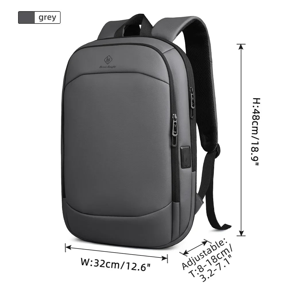Business Backpack for Men 17 Inch Laptop Backpack with USB Port Slim Expandable Waterproof Travel Bag Large Work Computer Bag