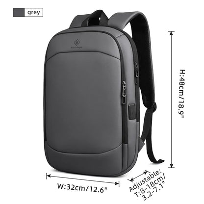 Business Backpack for Men 17 Inch Laptop Backpack with USB Port Slim Expandable Waterproof Travel Bag Large Work Computer Bag