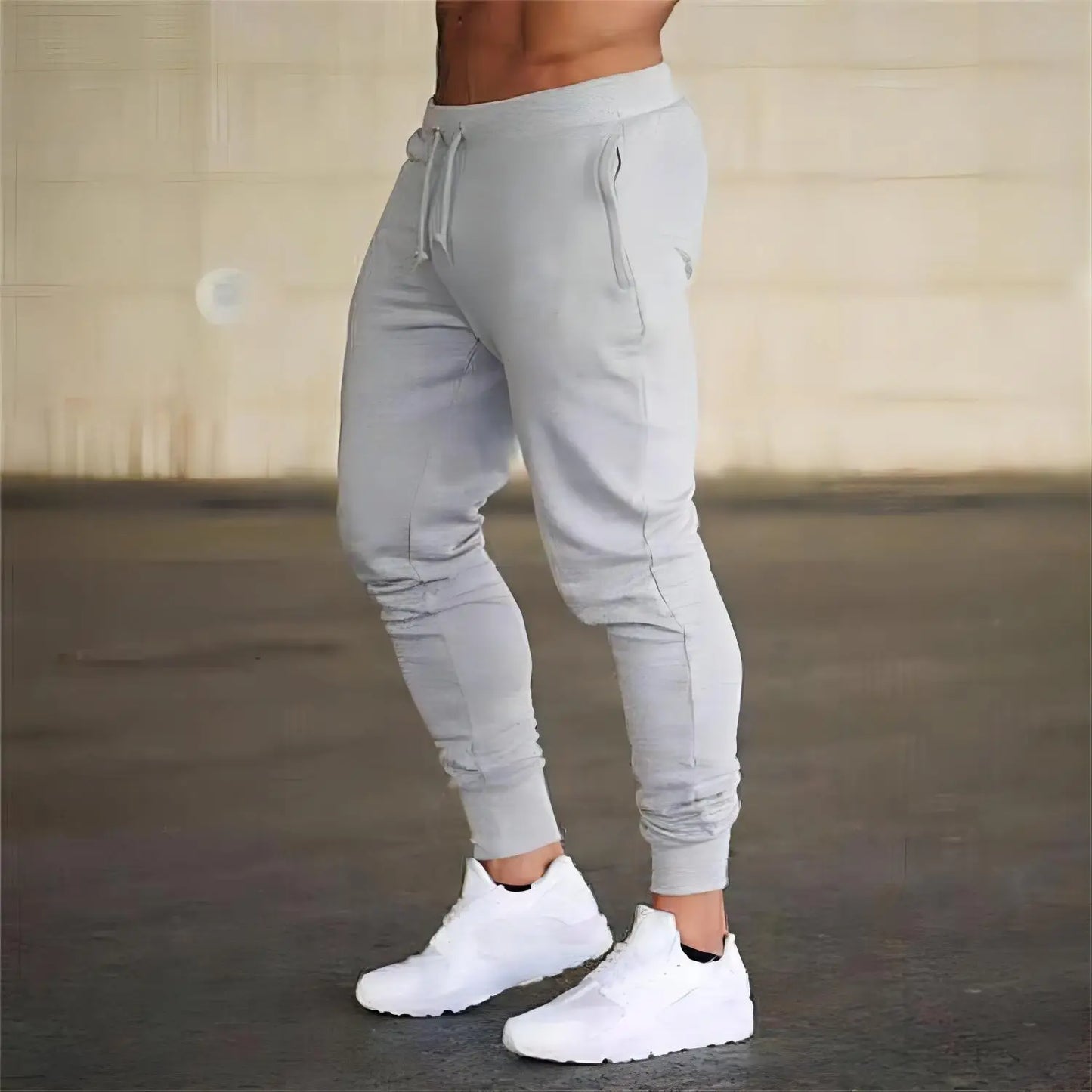 New Men's casual pants, spring and autumn sports thin sweatpants, men's running and jogging fashionable solid color sports pants