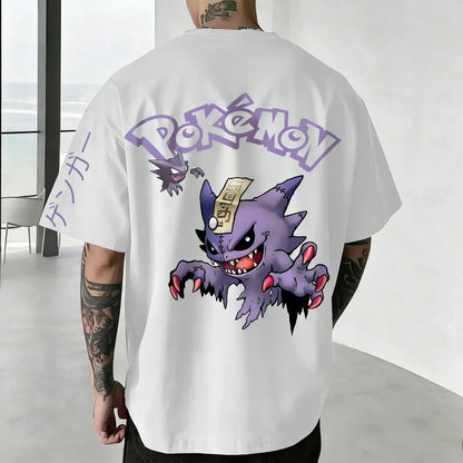 Printed Short Sleeved Men's and Women's Loose Sports Comfortable Cotton Couple T-shirt