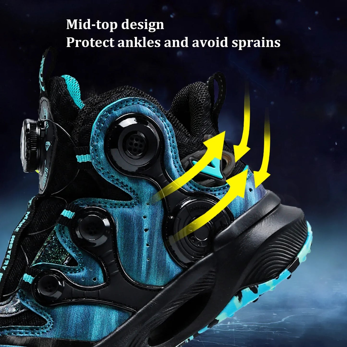 Kids Basketball Shoes Boys Air Cushion Sneakers Non-Slip Comfortable Outdoor Sports Shoes