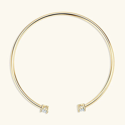 5mm 0.5ct D Moissanite Diamond Cuff Bangle for Women Wedding Bracelet Real Silver 925 Open Bangle Engagement Fine Jewelry