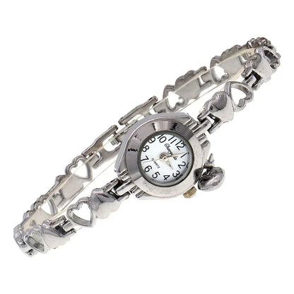 Cute Women's Fashion Small Dial Quartz Bracelet Wrist Watch Wholesale New Arrival with heart pendant Ladies Watch
