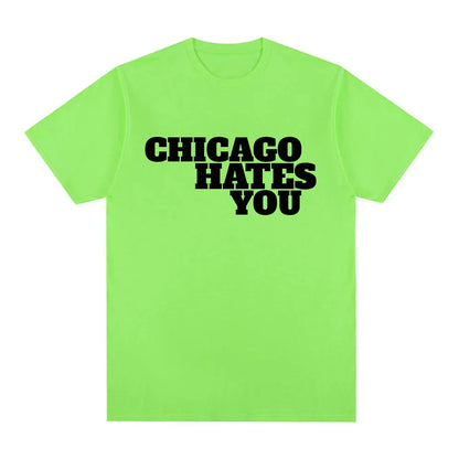 Rapper Chief Keef Chicago Hates You Same Style T-shirt Men Fashion Hip Hop Oversized T Shirt Casual Cotton Short Sleeve T-shirts
