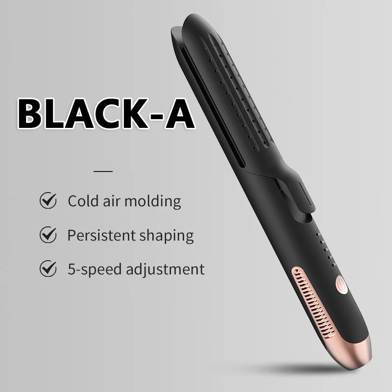 Professional 2-in-1 Hair Styler Curling Wand Straightener Negative lon Ceramic Plates Adjustable Temperature Salon Home