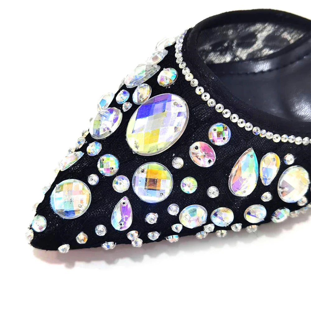 Newest INS Style Lace Elegant High Heels Pointed-Toe Nigeria Popular Design African Ladies Shoes And Bag Set