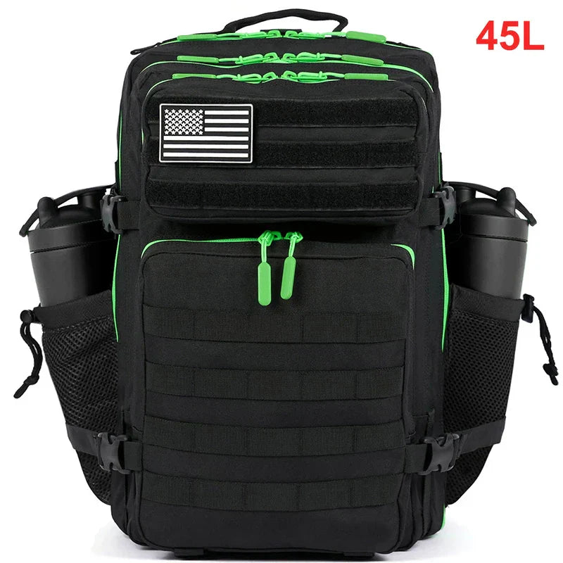45L Tactical Backpack Men Outdoor Waterproof Sports Travel Gym Hiking Bug Out Bag Military Camping Hunting Survival Rucksack