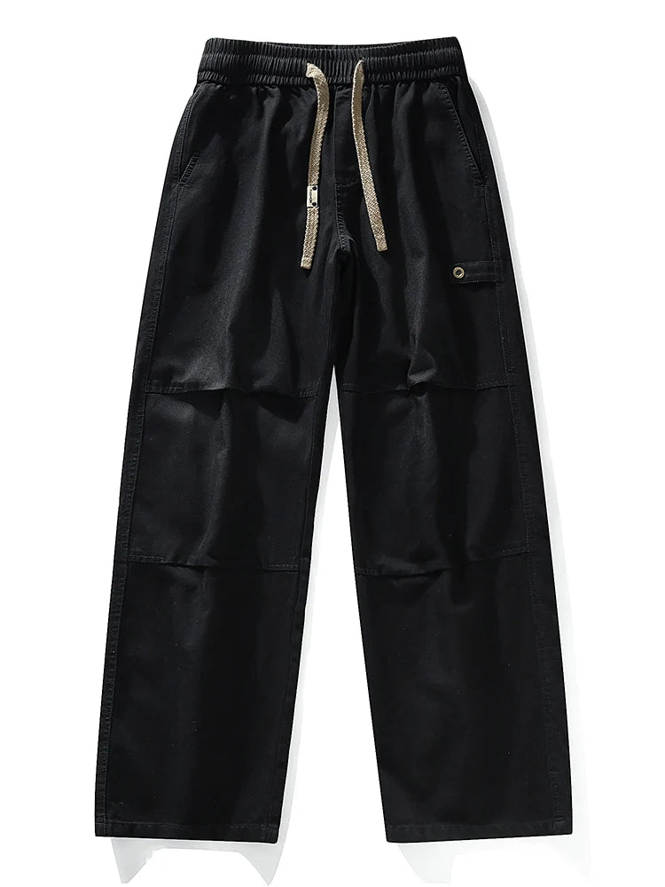 Men's Cargo Jeans 2026 New Spring Summer Wide Leg Denim Pants Straight Baggy Jeans Asian Size L-5XL
