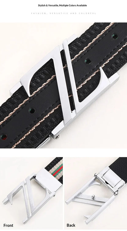 Leather luxury belt for men, stylish and handsome with high quality. Leather belt for women, durable and versatile for jeans.