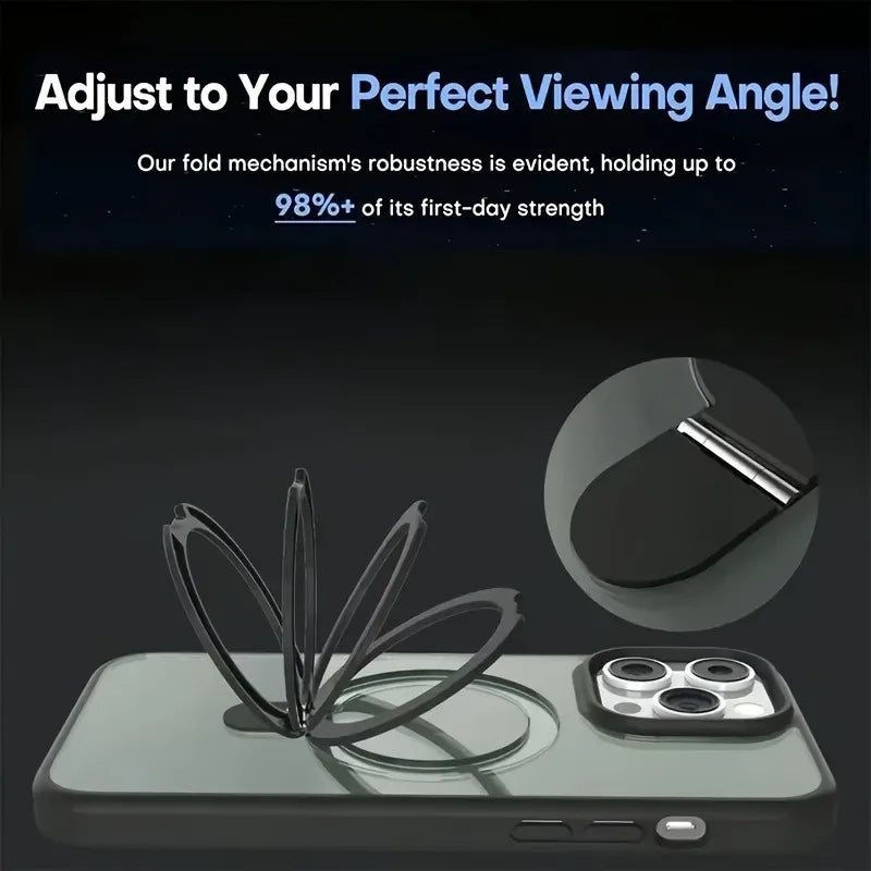 Magnetic Holder Armor Shockproof Wireless Charging Phone Case for iPhone 17 16 15 14 13 12 11 Pro Max 17 Air Cases Cover