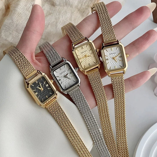 Simple Quartz Waterproof Wristwatch Ladies Wristwatch Elegant Gold Watch Stainless Steel Women's Watches Relogio Feminino