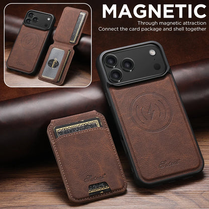 Wireless Charging Phone Case Magnet Card Holder Stand Faux Leather For iPhone 17 Pro Max 16 Plus 15 14 13 12