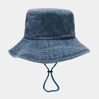 Four Seasons Cotton Solid Bucket Hat Fisherman Hat Outdoor Travel Sun Cap