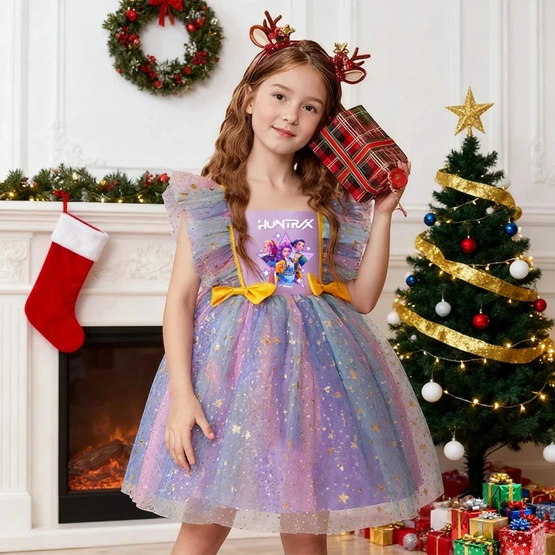 Baby Prinsess Dress Girls Birthday Party Dresses Kids Children Sleeveless Tulle Tutu Clothings 1-5Y