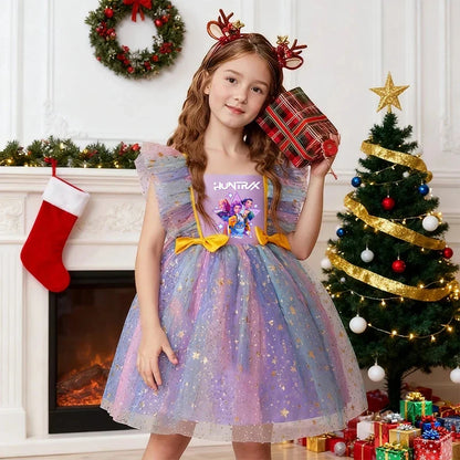 Baby Prinsess Dress Girls Birthday Party Dresses Kids Children Sleeveless Tulle Tutu Clothings 1-5Y