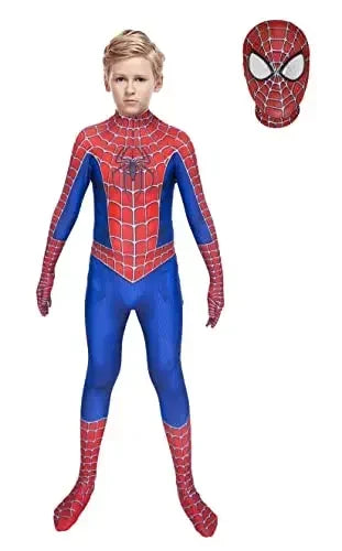 In Stock Superhero Spiderman Costume Set 3D Style Halloween Cosplay Bodysuit Jumpsuit Spider-Man Cosplay Bodysuit