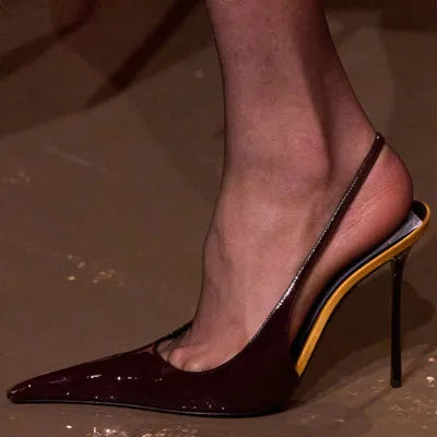 European American Women High Heeled Shoes Woman's Strange Heels Stiletto Summer Sandals Sexy Ladies Shallow Wedding Dance Pumps