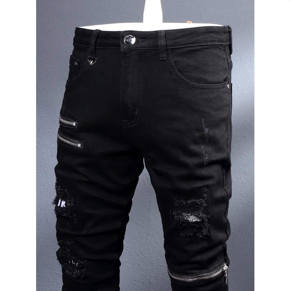 2024 Spring and Autumn New Fashion Black Stretch Straight Leg Jeans Men's Casual Comfort Breathable High-Quality Denim Pants