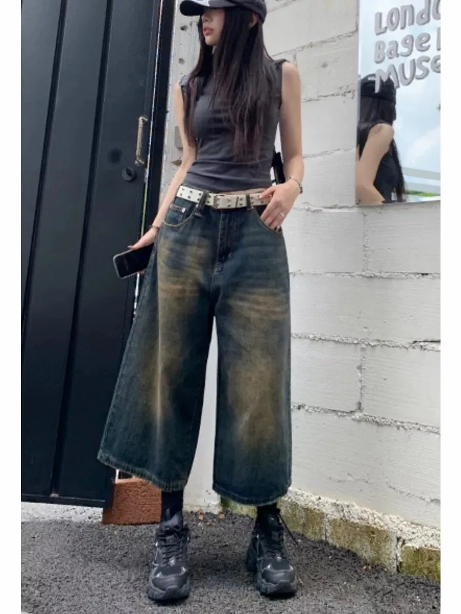 Y2K Straight Basic Classic Wide Leg Pants
